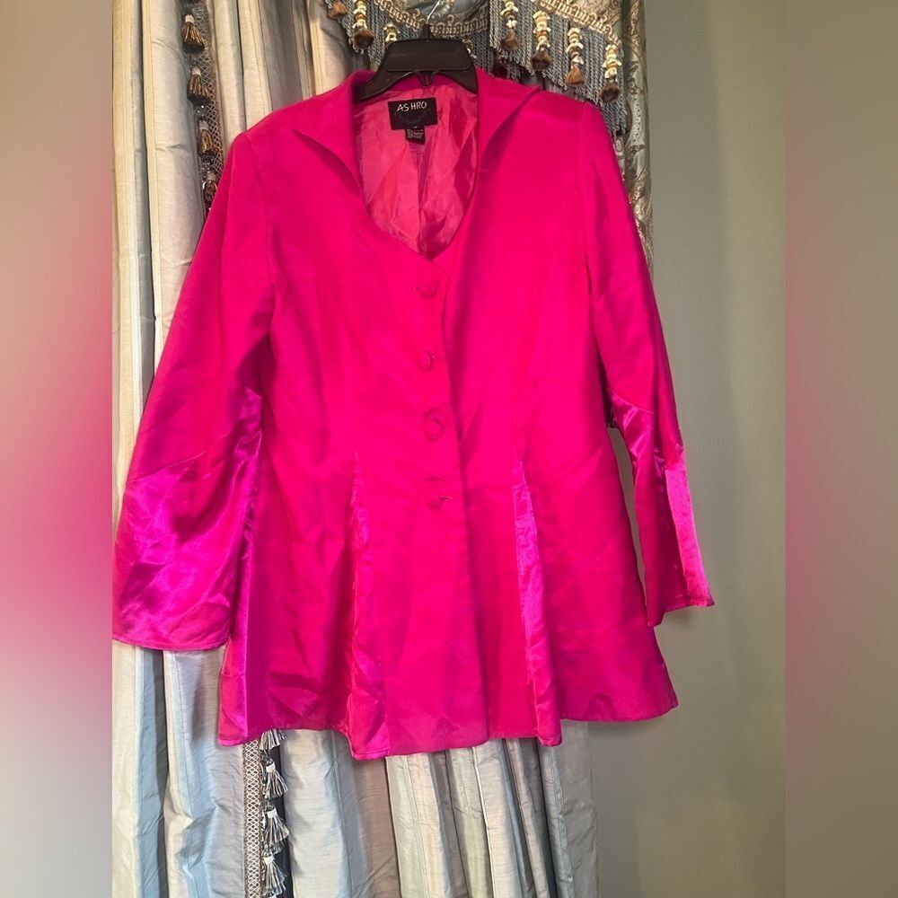 AS HRO Taffeta Hot Pink/Fuchsia‎ Dopamine Barbiecore Jacket Size 12